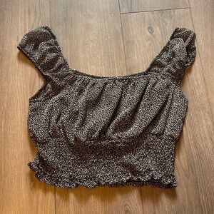 Altard state cropped cheetah blouse